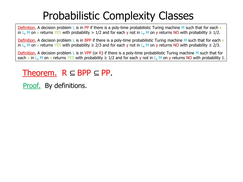 probabilistic complexity classes 44