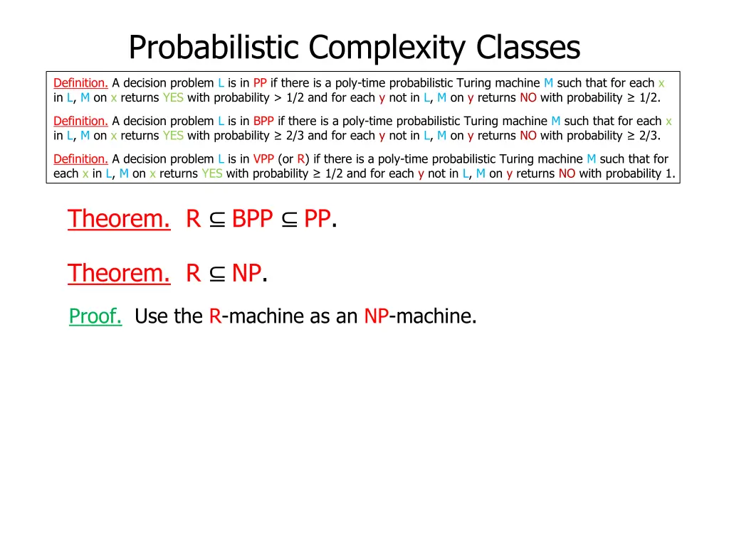 probabilistic complexity classes 46