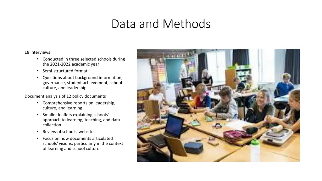 data and methods