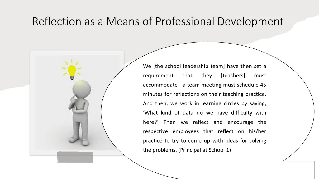 reflection as a means of professional development