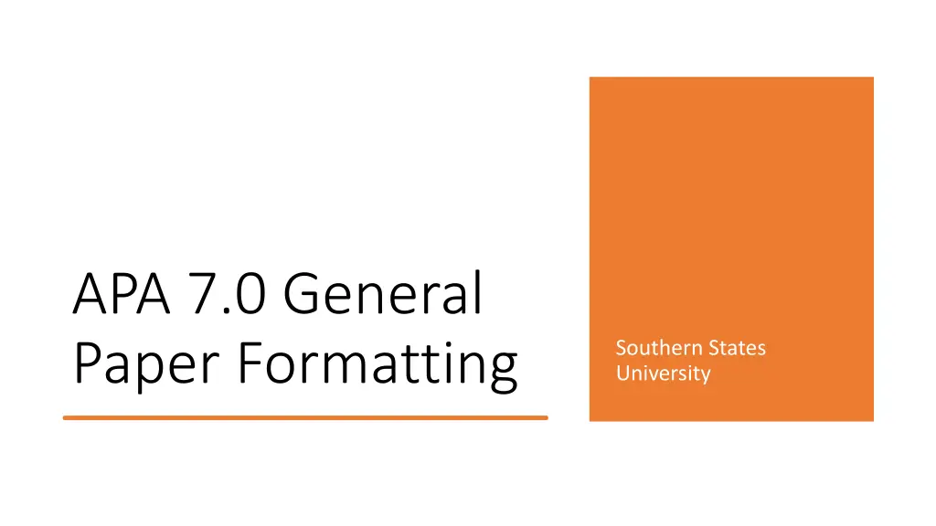 apa 7 0 general paper formatting