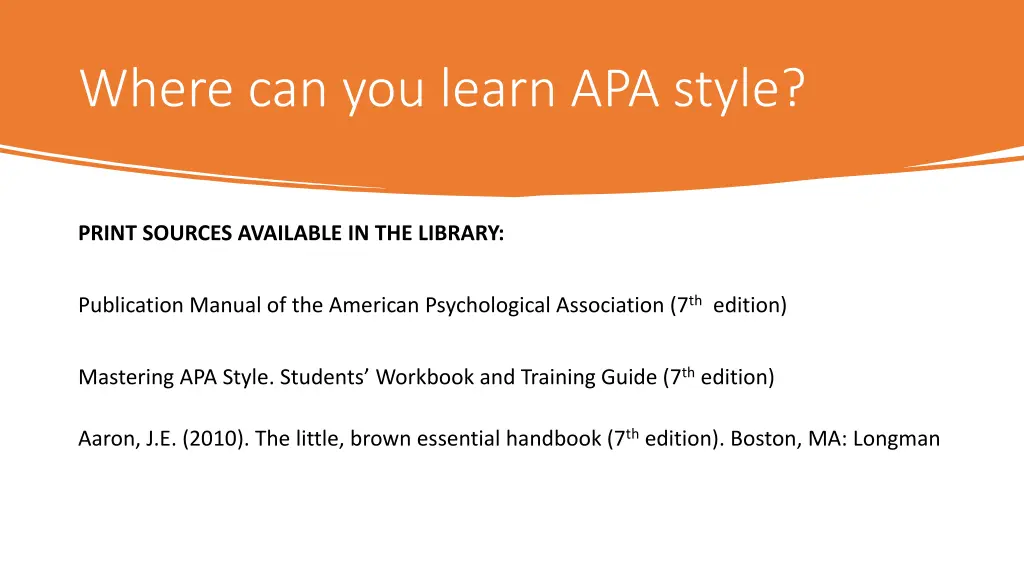 where can you learn apa style