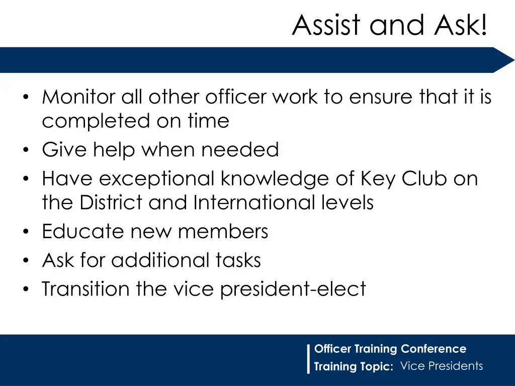assist and ask