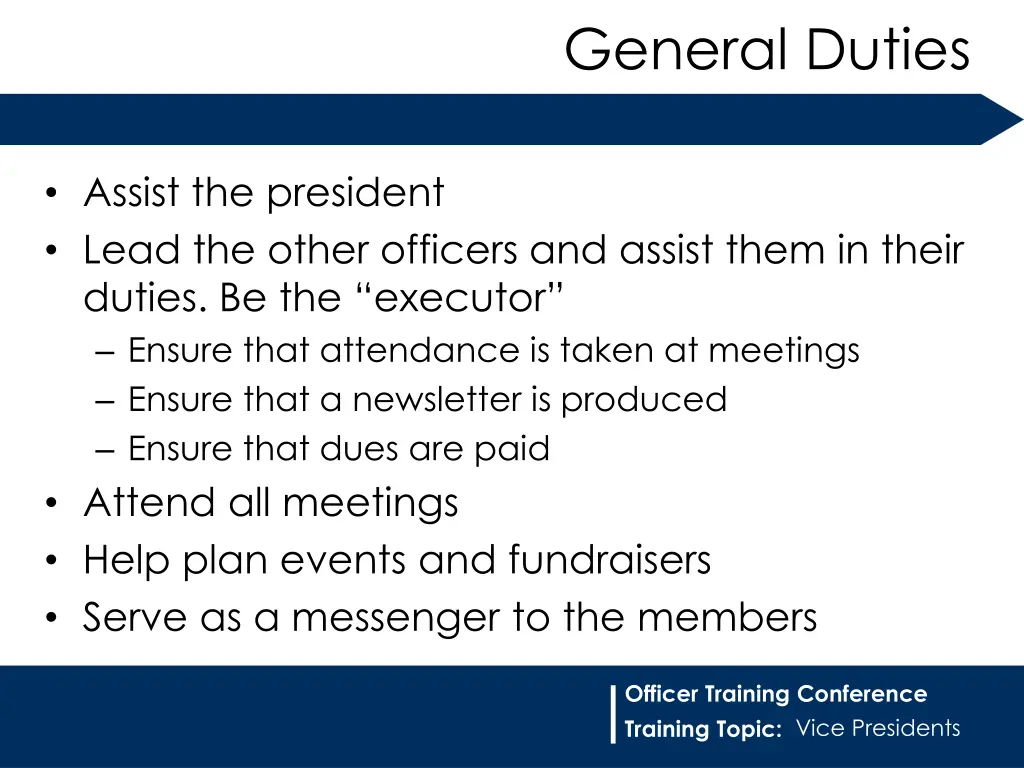 general duties