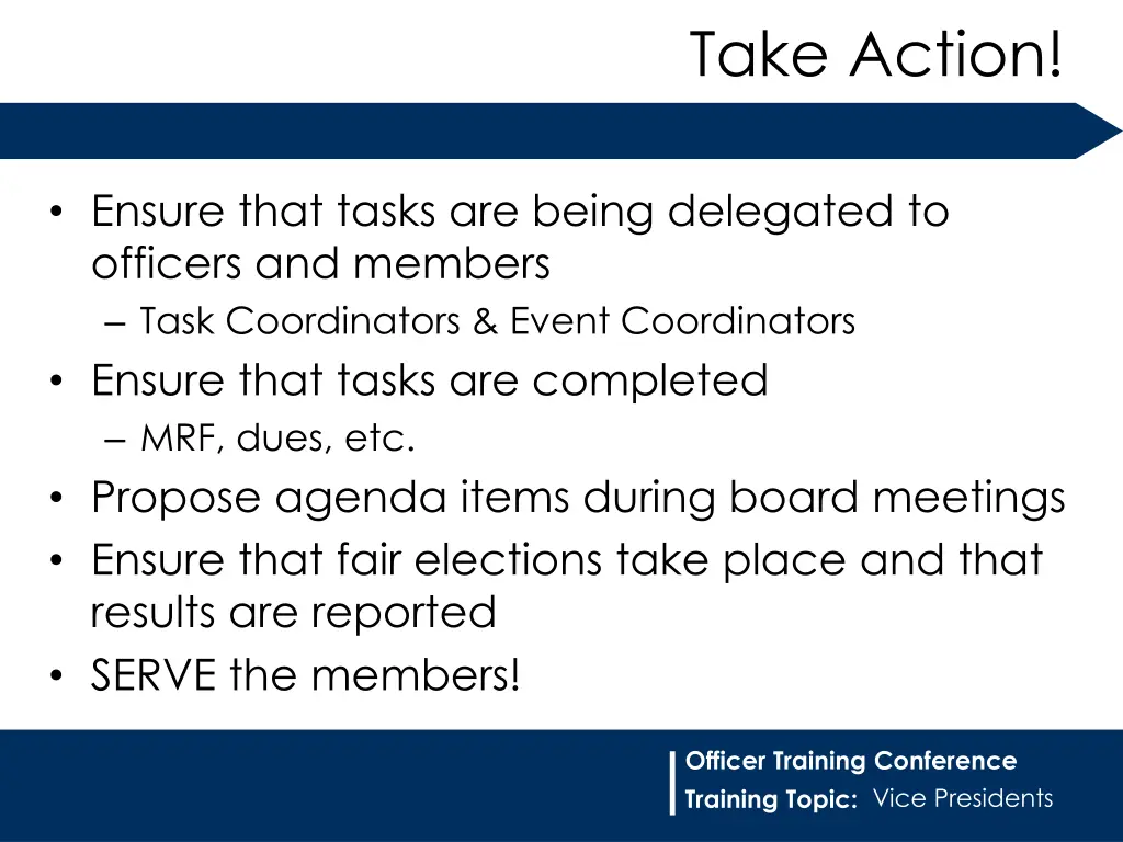 take action