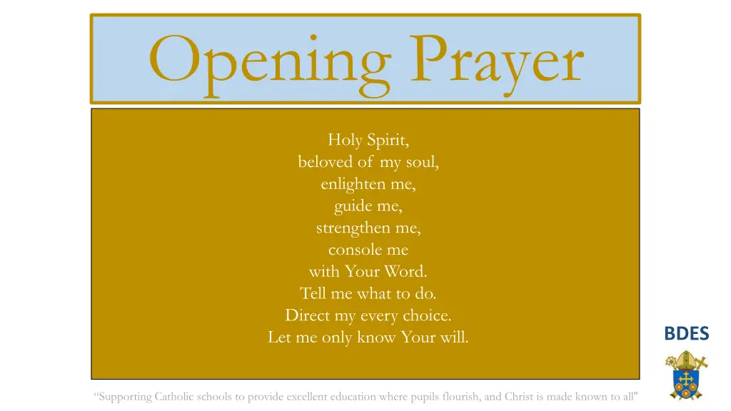 opening prayer