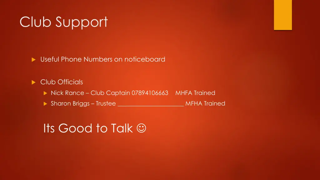 club support