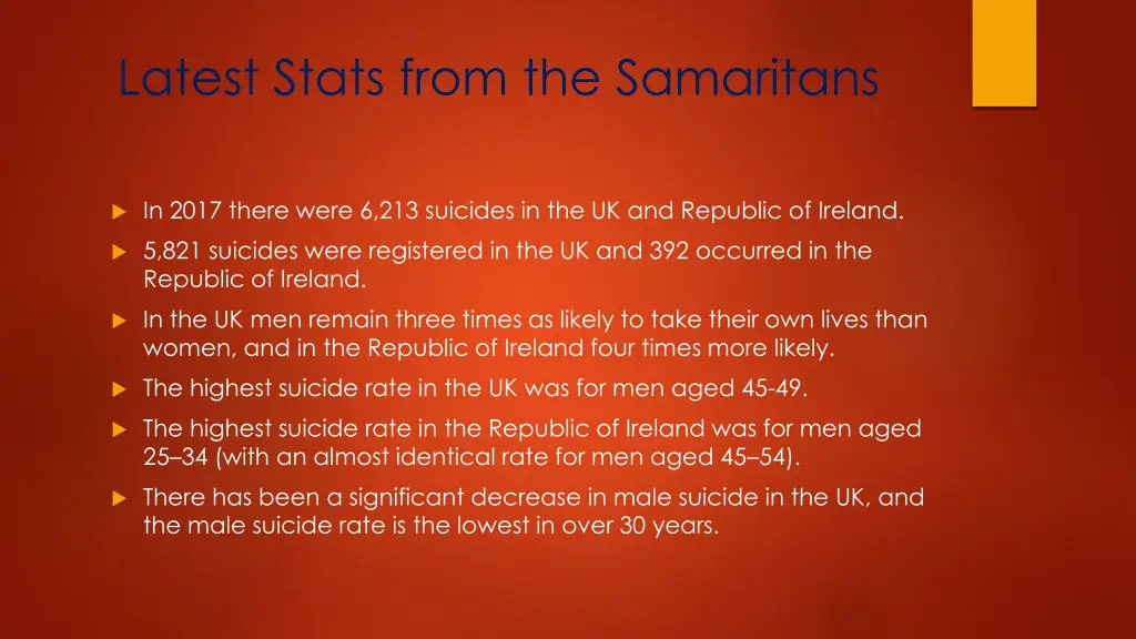 latest stats from the samaritans
