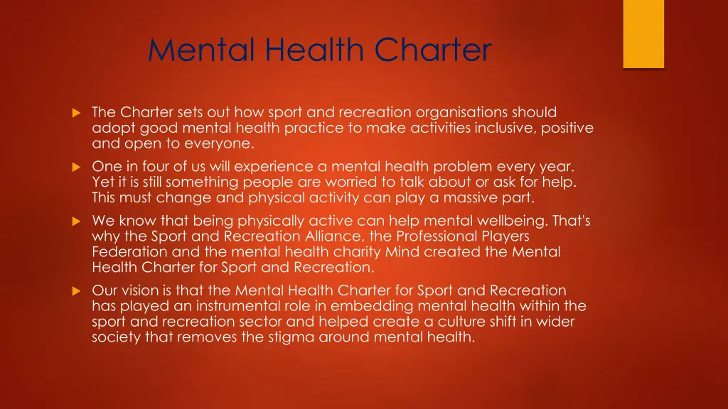 mental health charter