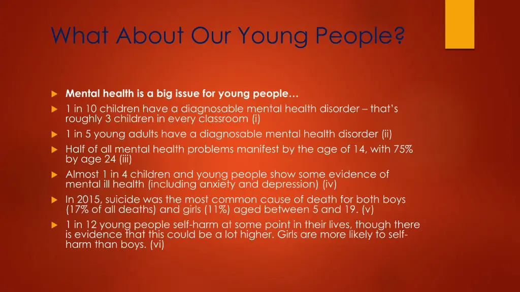 what about our young people