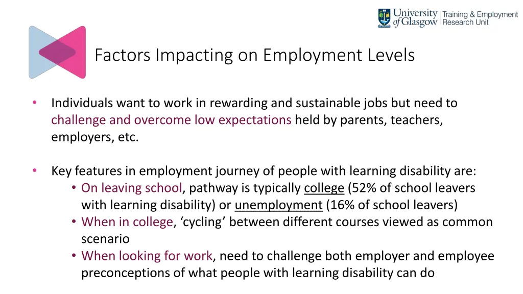 factors impacting on employment levels