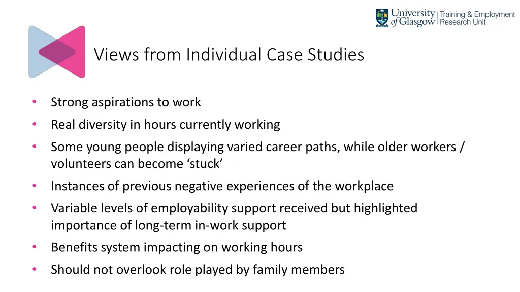 views from individual case studies