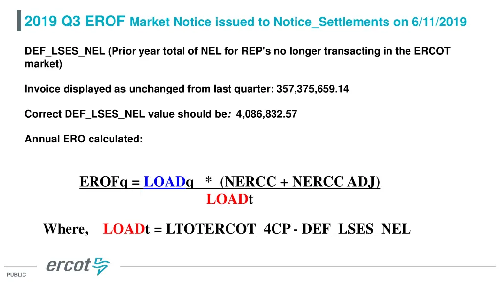 2019 q3 erof market notice issued to notice