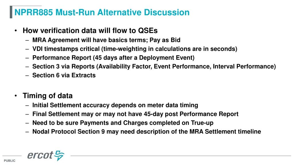 nprr885 must run alternative discussion