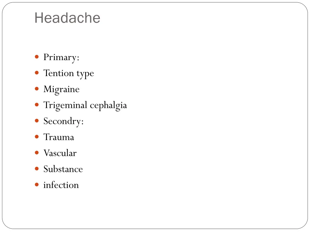 headache