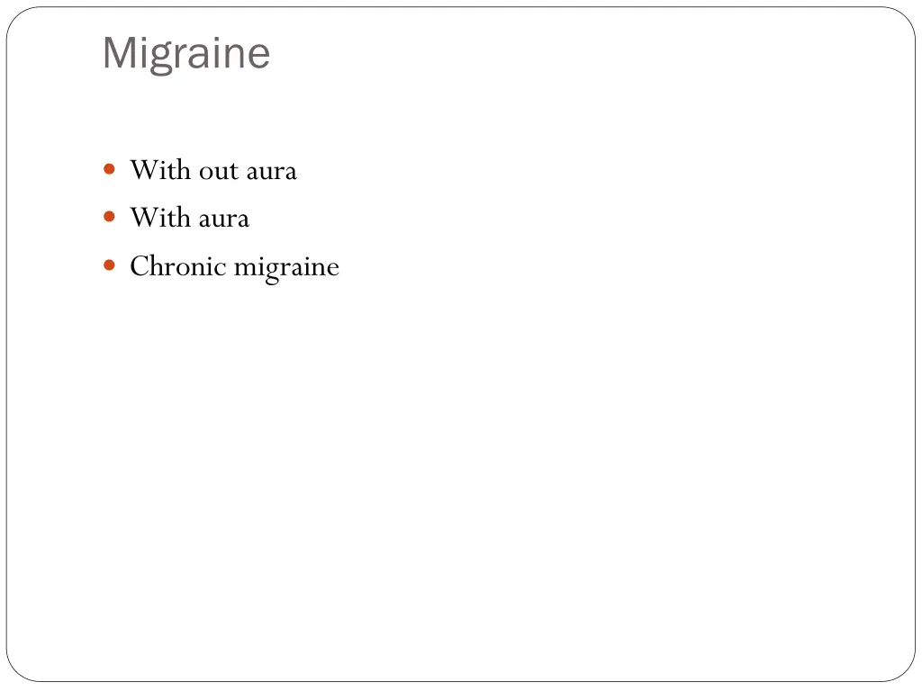migraine
