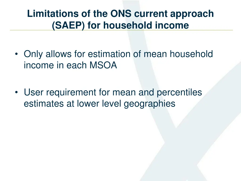 limitations of the ons current approach saep