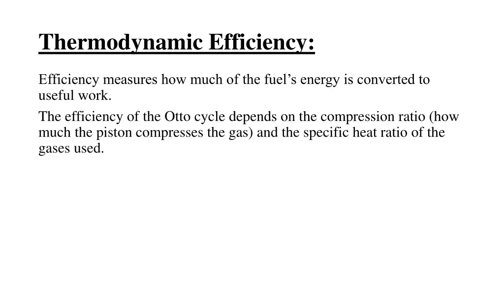 thermodynamic efficiency