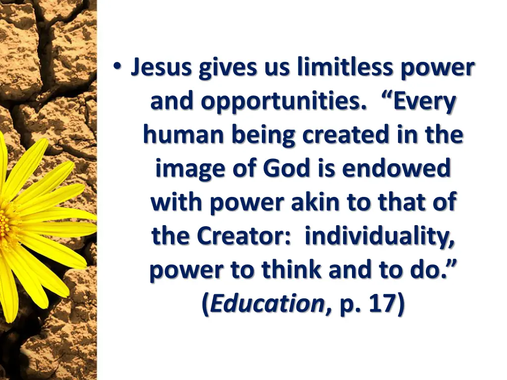 jesus gives us limitless power and opportunities
