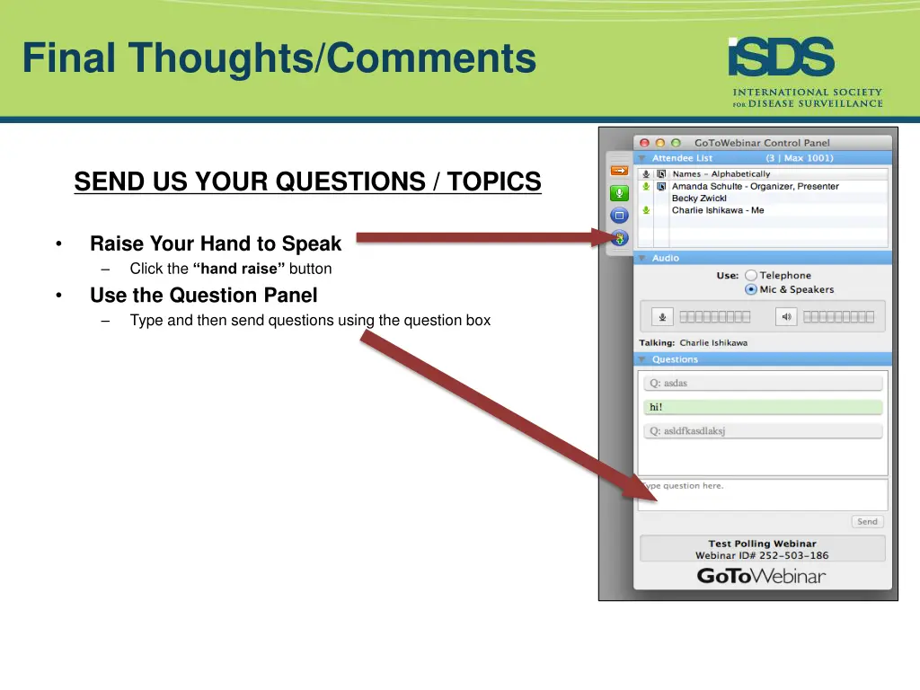 final thoughts comments