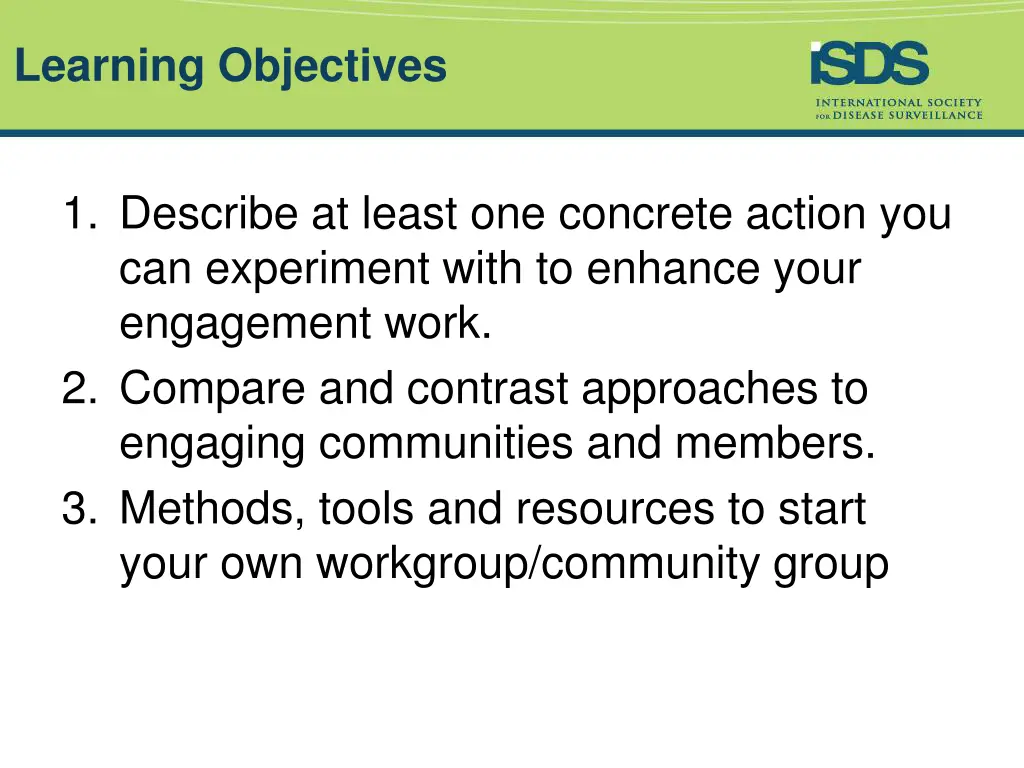 learning objectives
