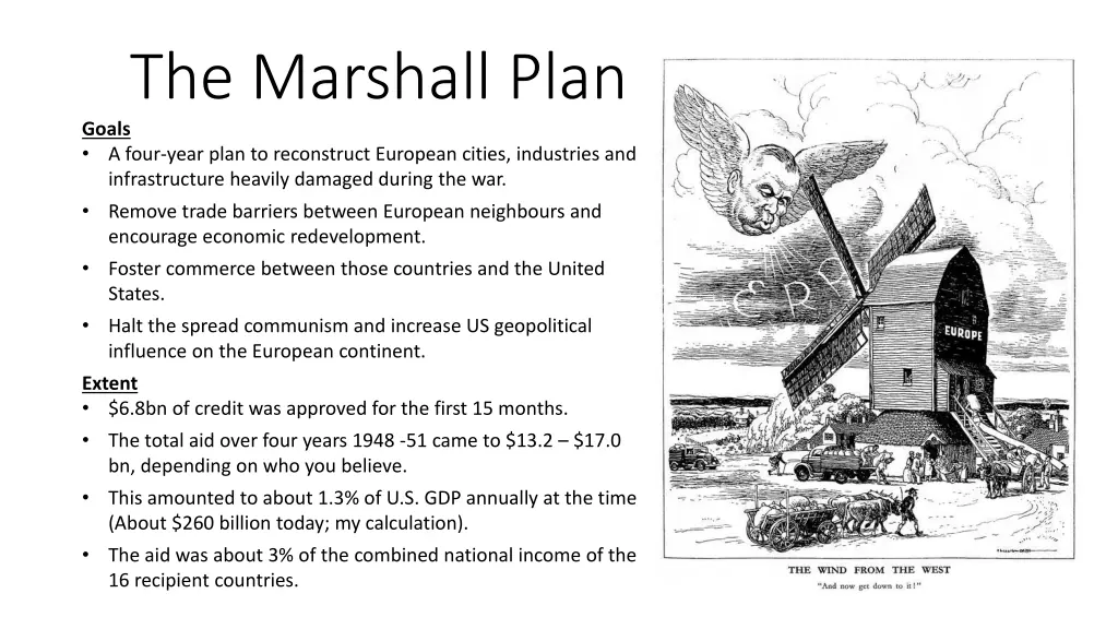 the marshall plan goals a four year plan