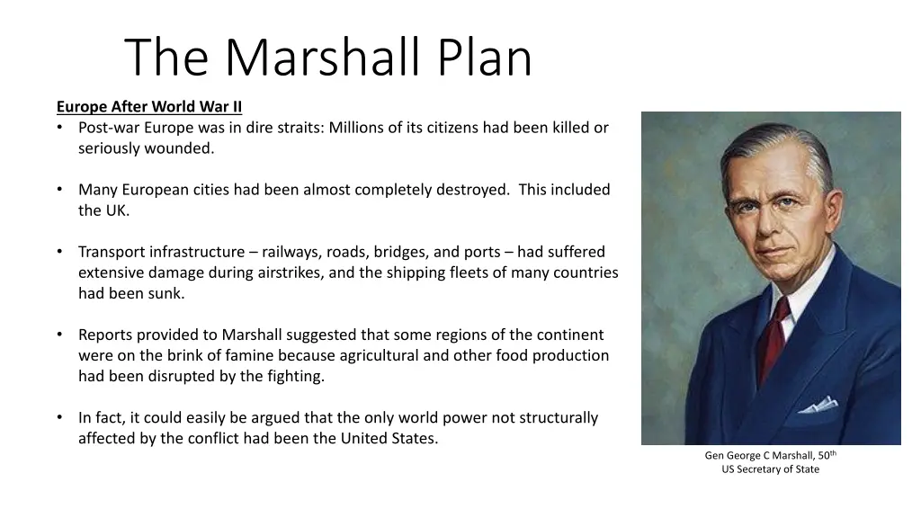 the marshall plan