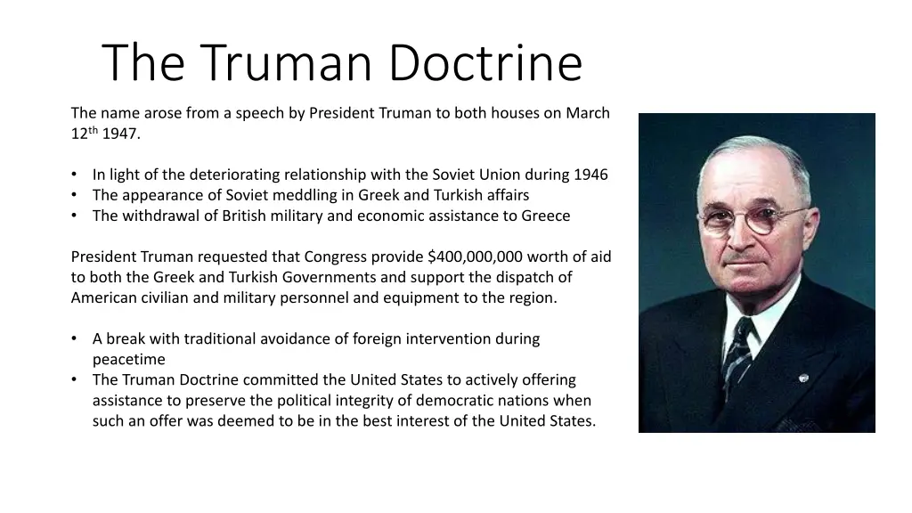 the truman doctrine