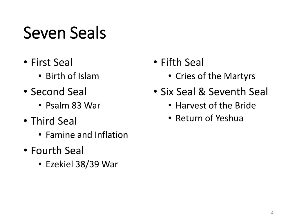 seven seals seven seals