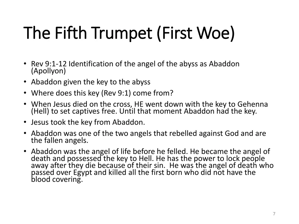 the fifth trumpet first woe the fifth trumpet