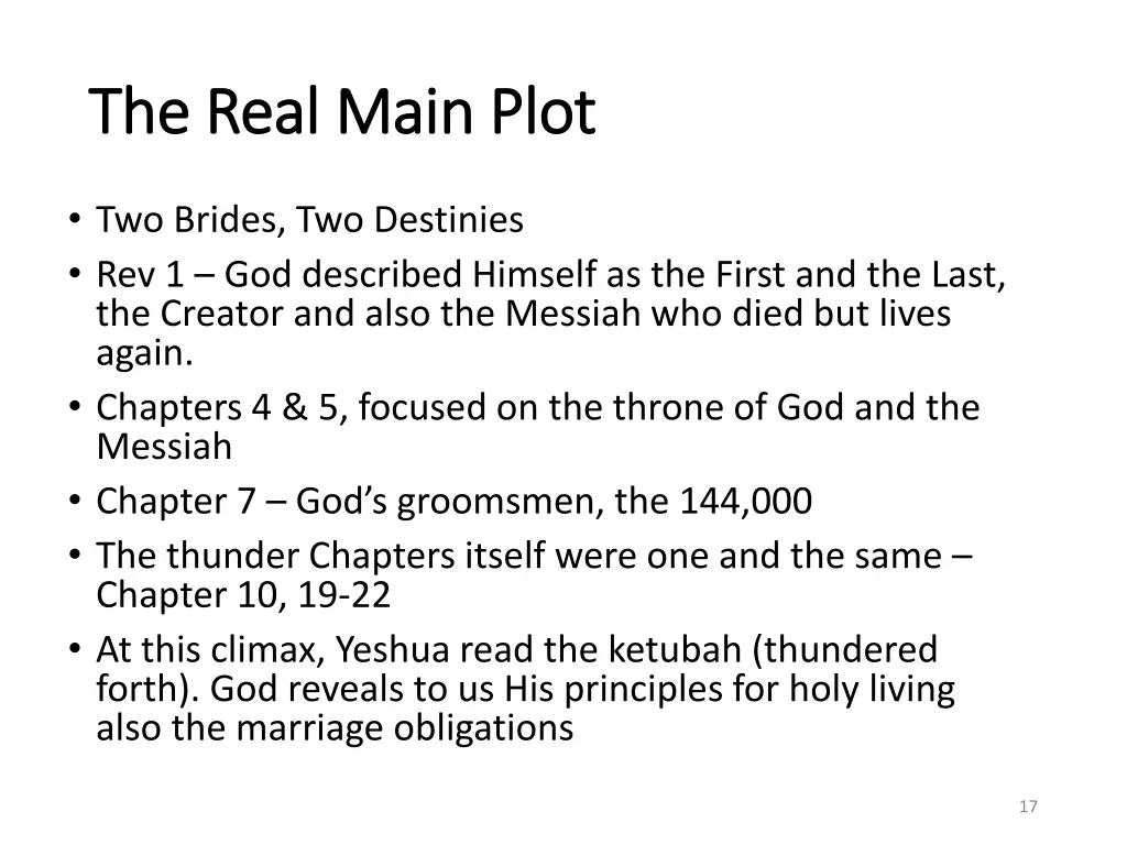 the real main plot the real main plot