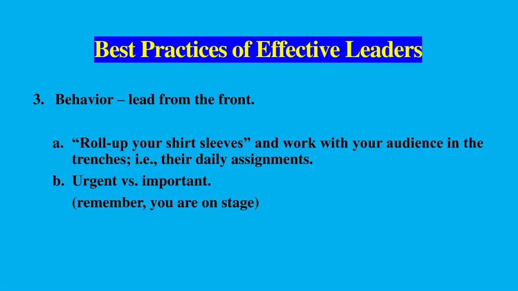 best practices of effective leaders 2