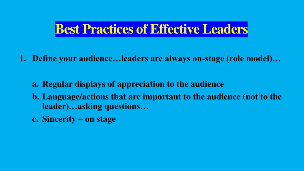 best practices of effective leaders