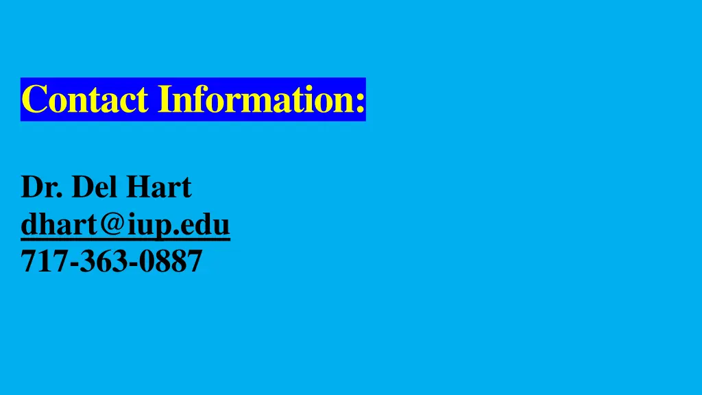 contact information