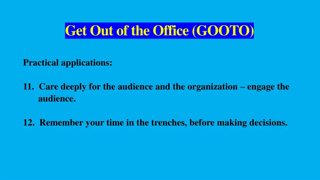 get out of the office gooto 5