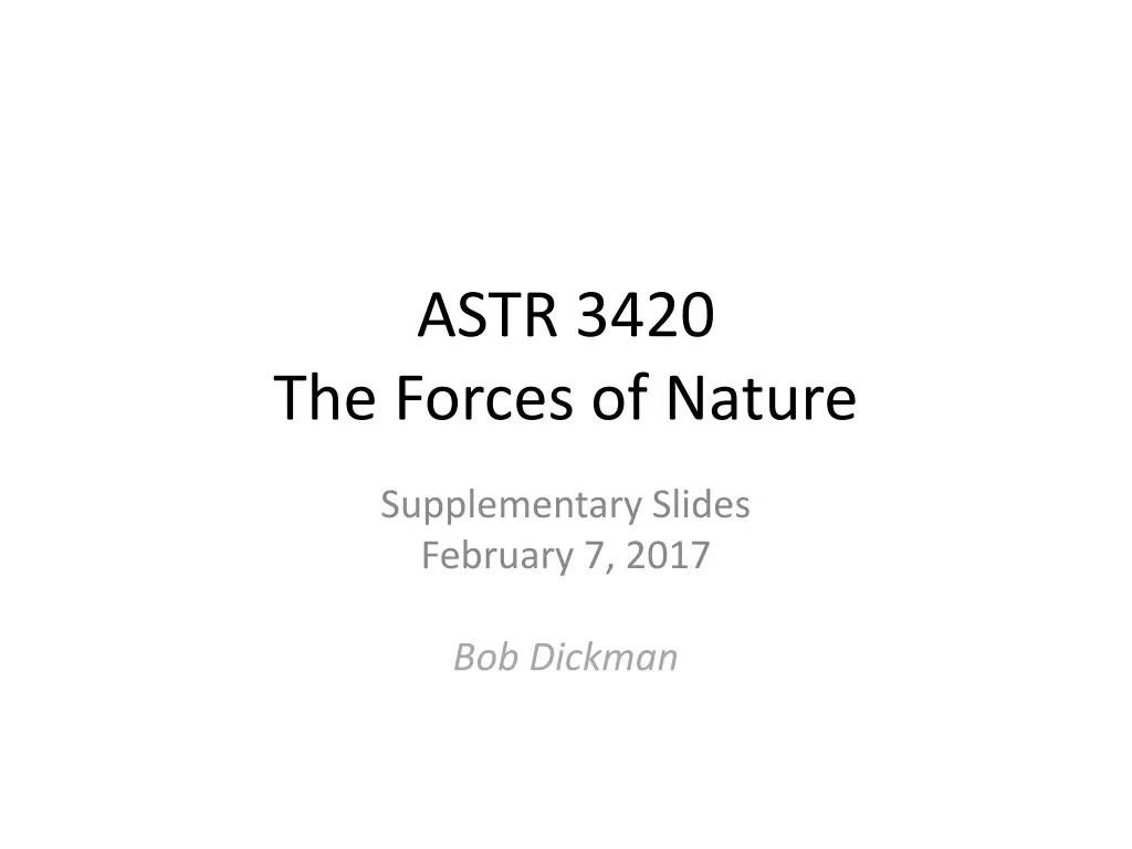 astr 3420 the forces of nature
