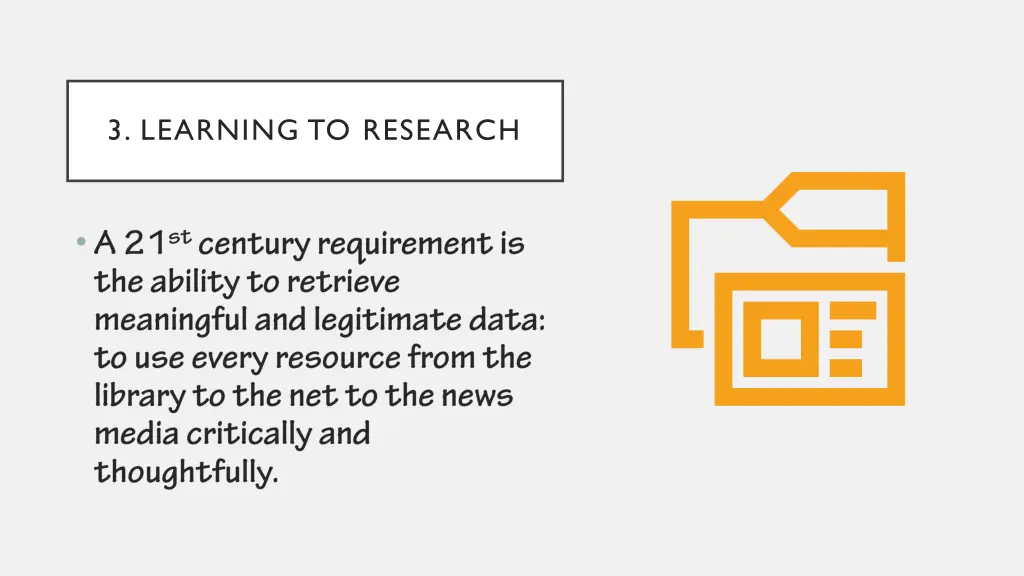 3 learning to research