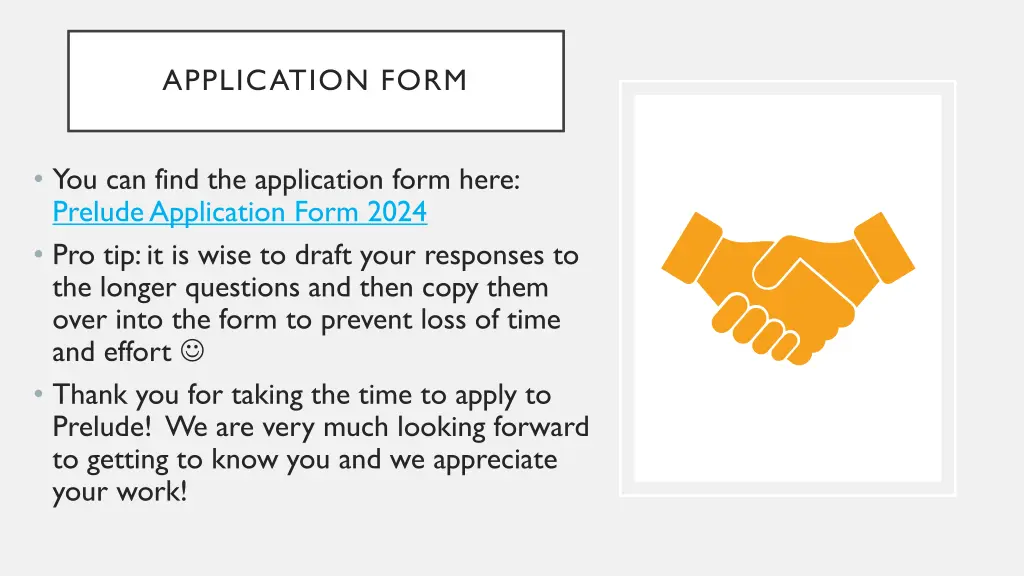 application form