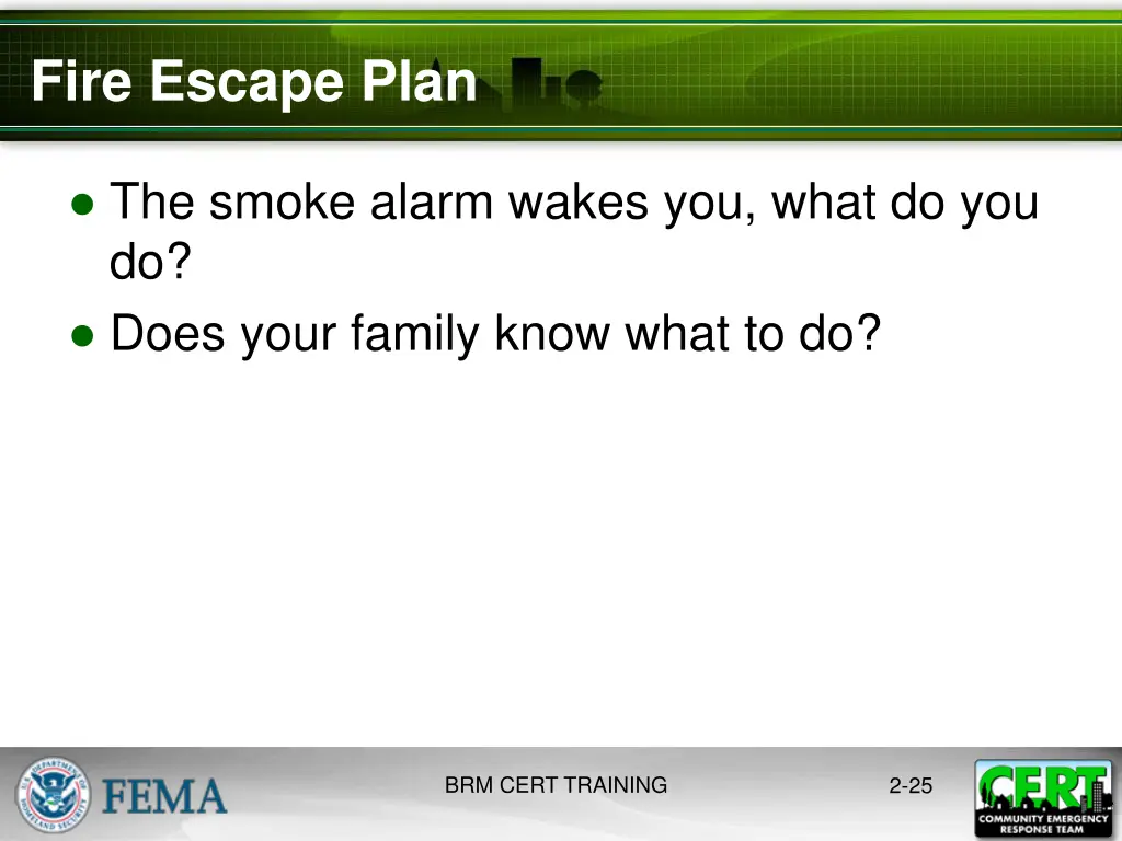 fire escape plan