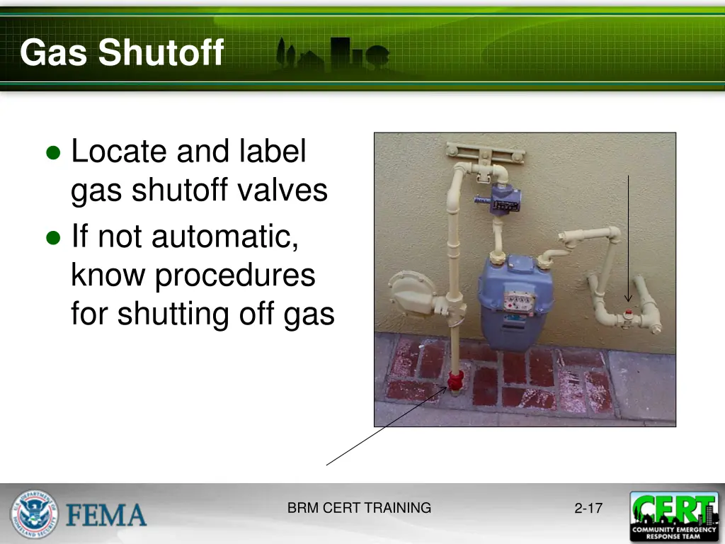 gas shutoff