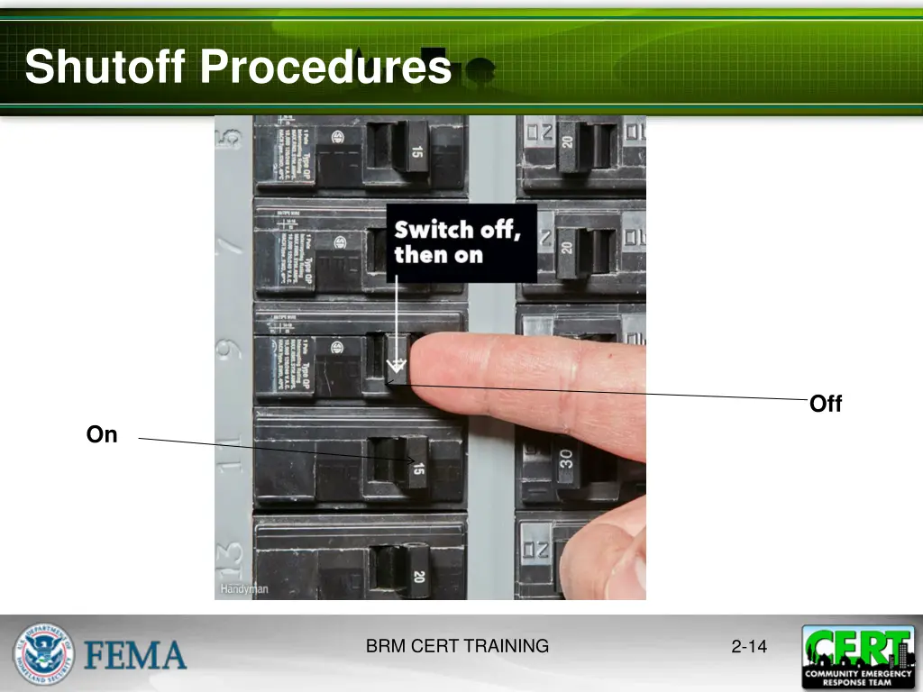 shutoff procedures 1