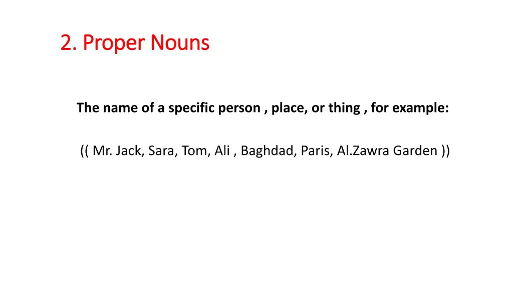 2 proper nouns 2 proper nouns