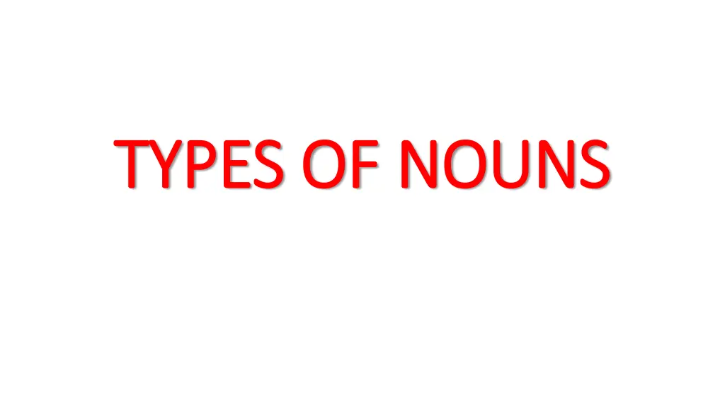 types of nouns types of nouns