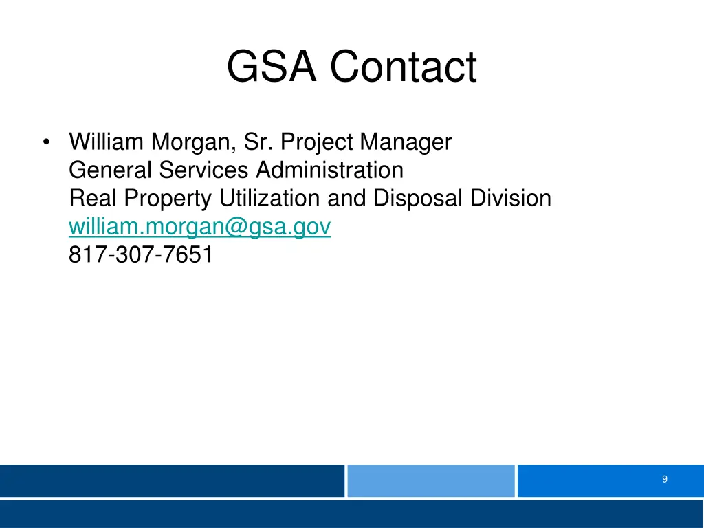 gsa contact