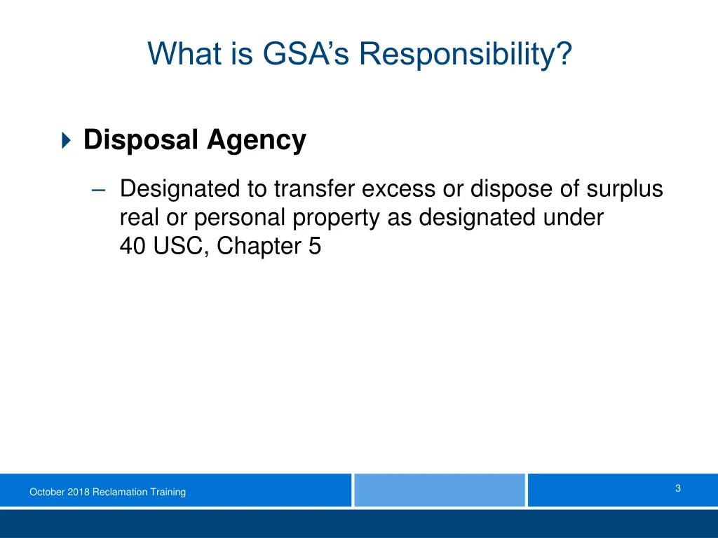 what is gsa s responsibility