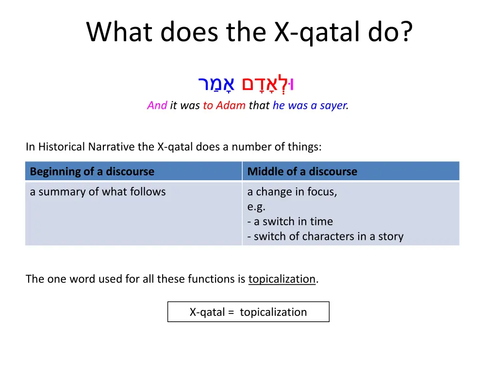 what does the x qatal do