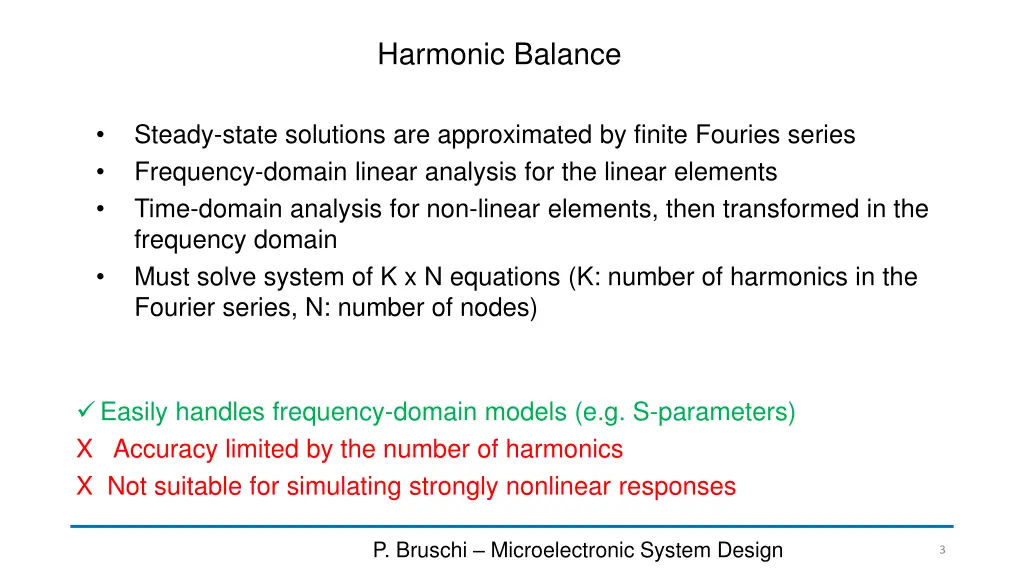 harmonic balance
