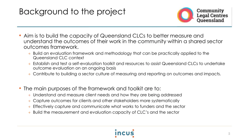 background to the project 1