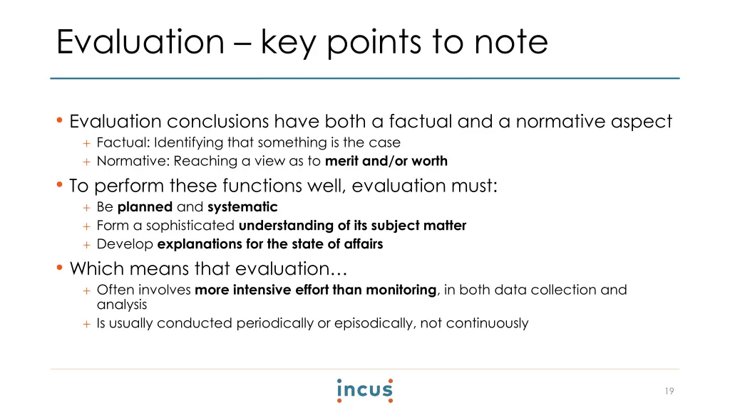 evaluation key points to note 1