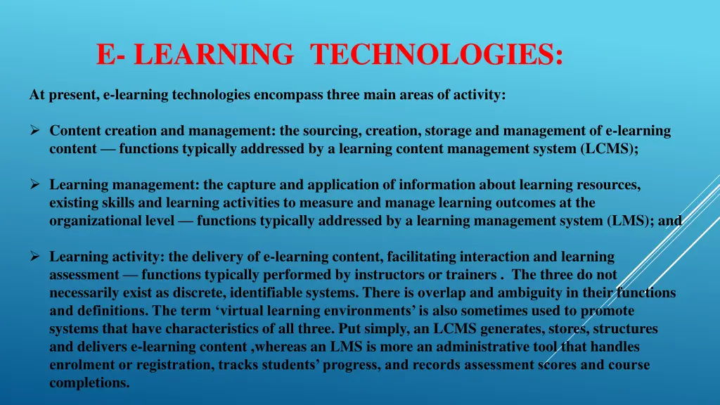 e learning technologies